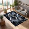 Tappeto in Flanella Stampato Juventus FC Antiscivolo Morbido Poliestere Tappeto per Pavimento Tappetino Decorativo per Interni per Camera da Letto Soggiorno Divano