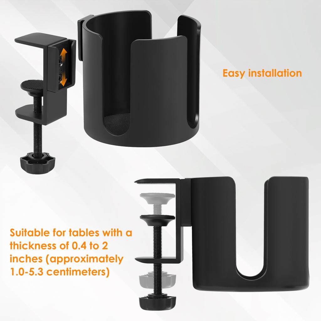 Desk Cup Holder Universal Adjustable Table Drink Holder 5/7/10cm Clip-On Desk Bottle Stand Anti-Spill Table Mug Clamp for Office