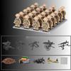 24PCS/SET World War II Soldier Phalanx Rifle Weapon Gun Character Parts Building Block Assembly DIY Model Making Kit Toy