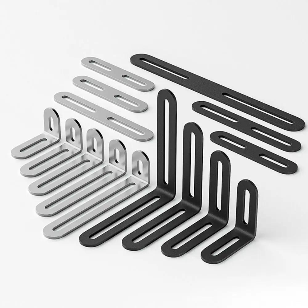 1/2 Stück Edelstahl Winkelhalter Möbelbefestiger 90 Grad rechter Winkel Eckhalter Verbindung L-Form Silber