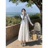Plus Size French Style Lace Camisole Dress & Sun Protection Cardigan Set