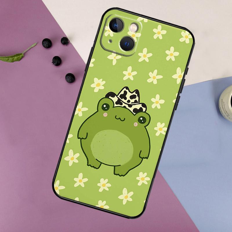 Cottagecore Frog Mushroom Aesthetic Phone Case For iPhone 11 12 13 14 16 15 Pro Max Mini 7 8 Plus X XR XS Max Bumper Cases Cover