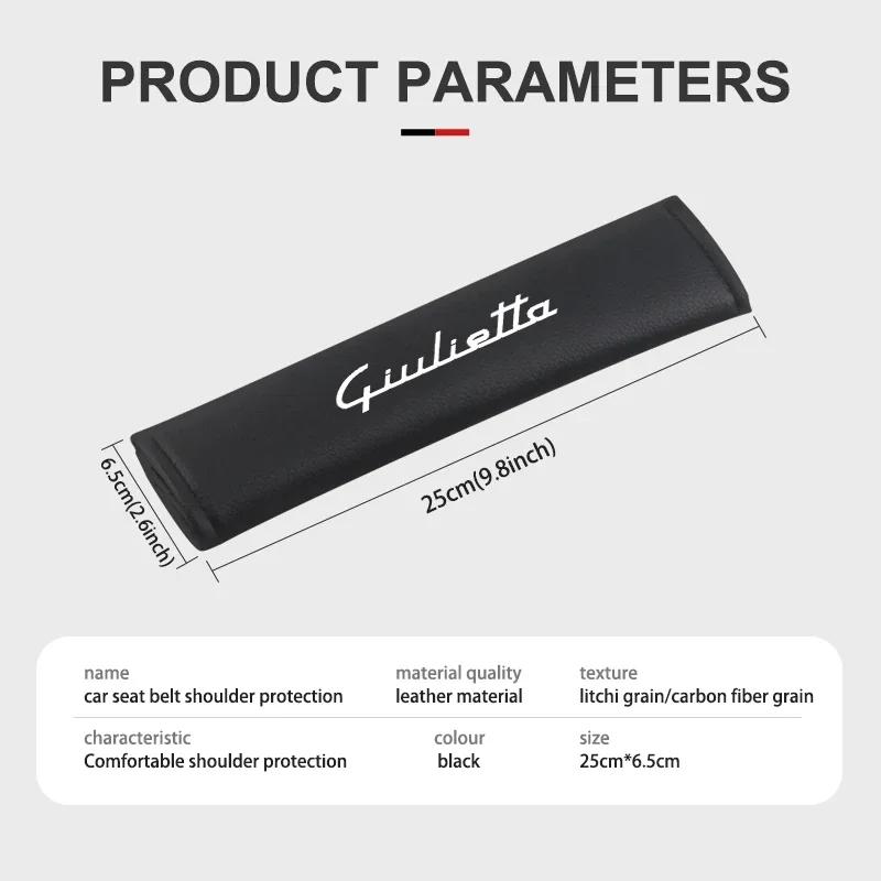 AAACK1 Car Stickers For Alfa Romeo Car Belts Covers Padding Carbon Fiber Belt Shoulder Accessories For Alfa Romeo 159 Giulietta Giulia