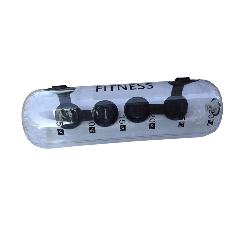Transparent Weighted Water Bag for Outdoor Exercise - Integrated Dumbbell for Squat and Balance Training with Custom Logo