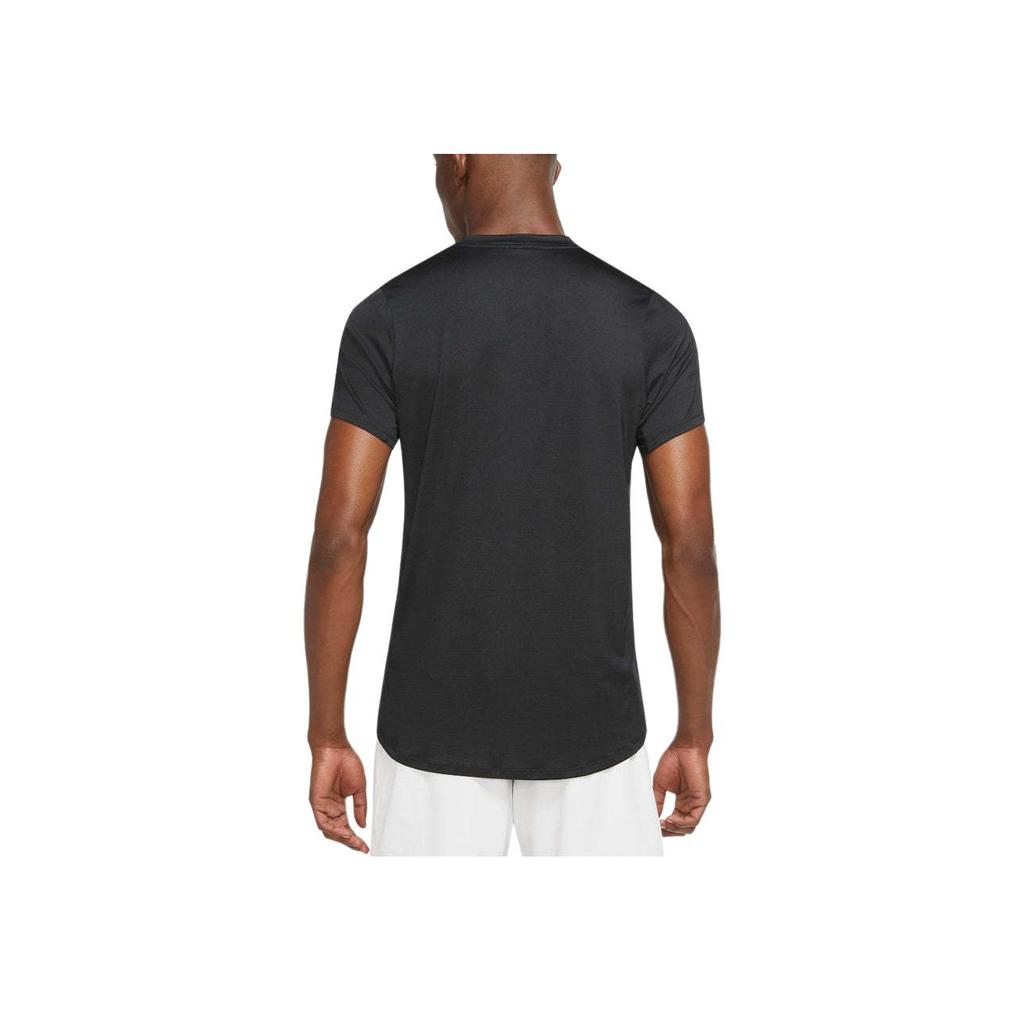 Nike Solid Color Logo Crew Neck T-Shirt Men Tops Black DD8317-010