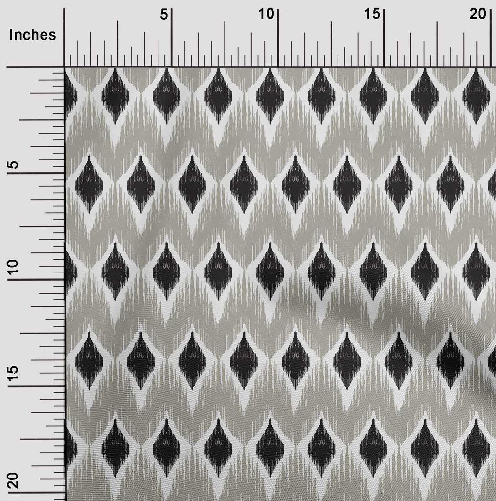 oneOone Tessuto Cotone Elasticizzato Stampa Geometrica Ikat Tessuto BTY Larghezza 40 Pollici