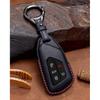 For VW Atlas Key Fob Cover Premium Leather Car Remote Case Holder Keychain Compatible for Volkswagen ID4 MK8 Golf GTI 2025 2024 -Black