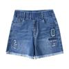 2026 Women's High Waist Elastic Denim Shorts - High Stretch, Four-Quarter Length, Summer Wear
