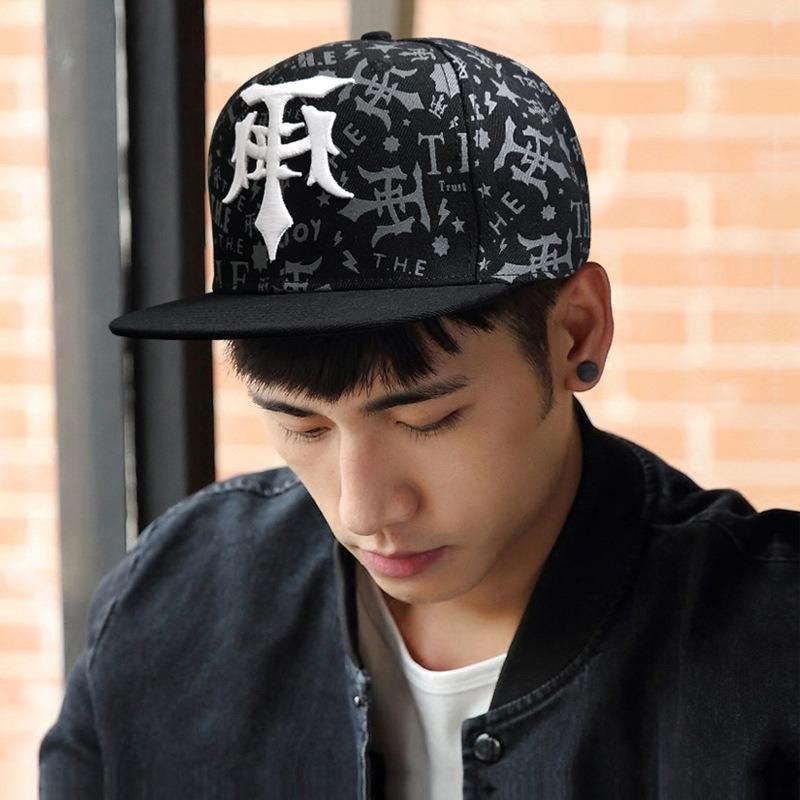 ZEXIN Hat Hip-hop Flat Cap Fashion Trend Baseball Cap Big Head Around The Street Dance Cap Outdoor Leisure Flat Cap