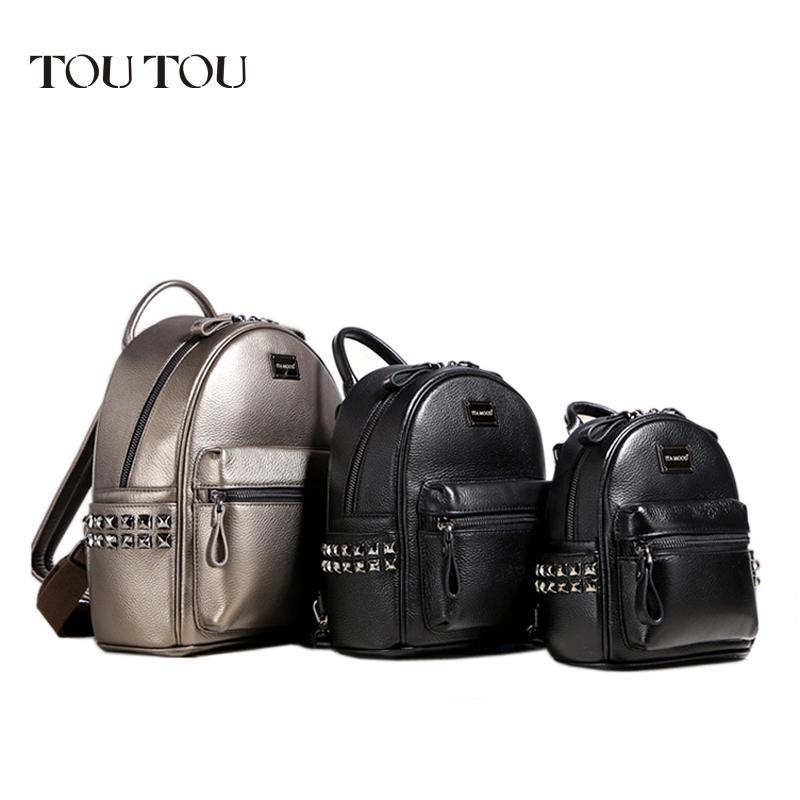 Buy TOUTOU Brand Designer Mini Female Backpack Pu Leather Rivet Small ...