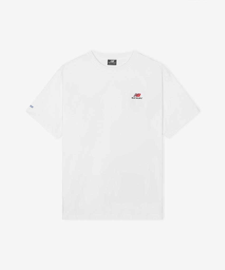 Nyuballanseu Nbneg31663 / Uni Sunny Rainy Lettering Short Sleeve T-Shirt (White)