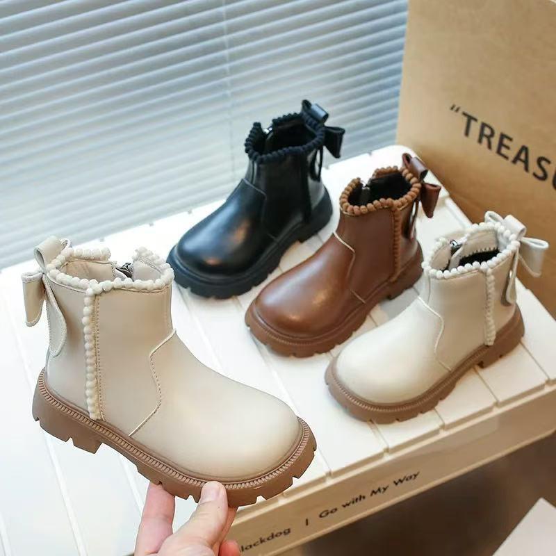 Girls Winter Boots Soft Sole Princess Martin Mid-Calf Style Fleece Lined Kids 4-16 Years