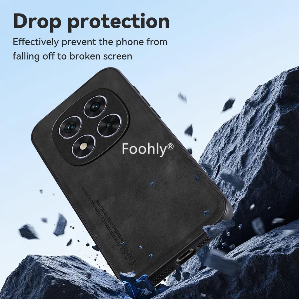 Nubuck Leather Magnetic Case for Xiaomi Redmi Note 15 Pro 5G 15 Pro+ Plus Protective Cover Shockproof Back Shell Coque Fundas