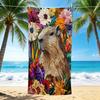 1Pc Capybara Colorful Flowers Beach Towel Quick Dry Multiuse For Beach Pool Gym Yoga Home Travel Christmas Halloween Xmas Gift G1302