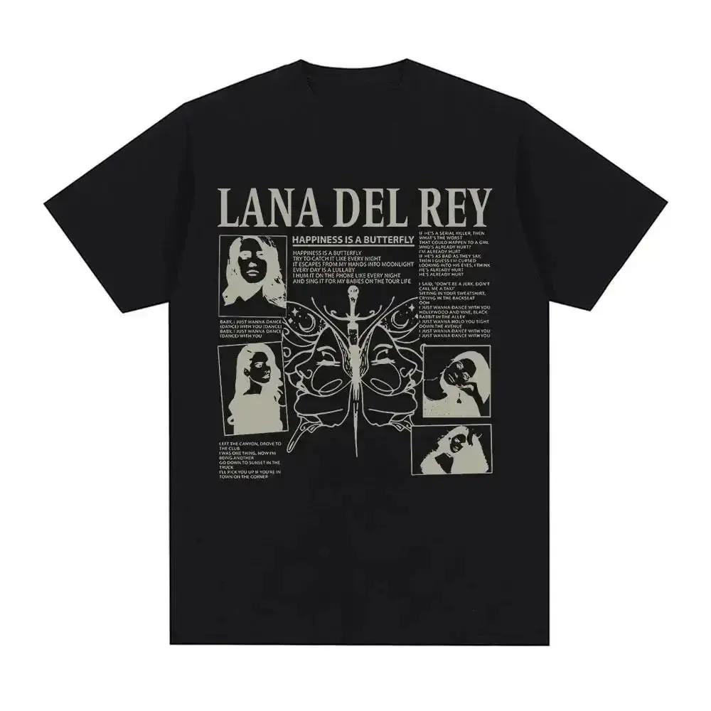 Lana Del Rey Iconic Vintage Portrait Graphic Print Oversized Streetwear Y2K Aesthetic Singer Fan Merch T-Shirt Top for Lana Del Rey Fans Music Lovers