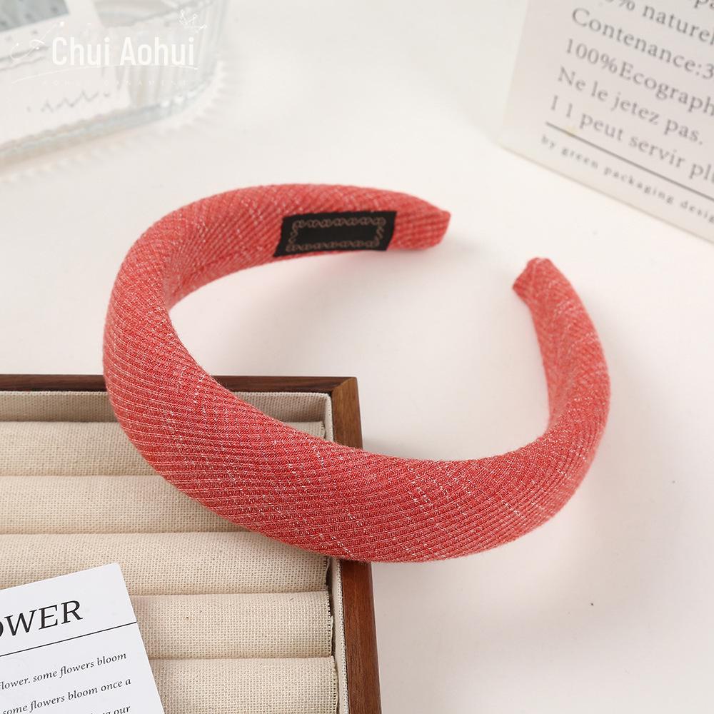 Korean Style Wide Brim Headband: Summer Solid Color Hair Accessory for Women