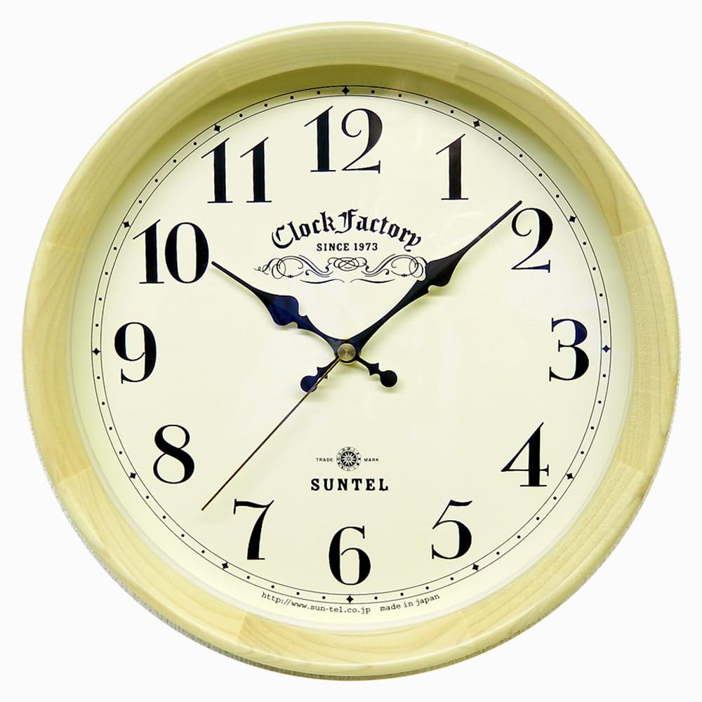 Santell Japanese-made Retro Radio-Controlled Wall Clock (Factory) Natural DQL662-NA