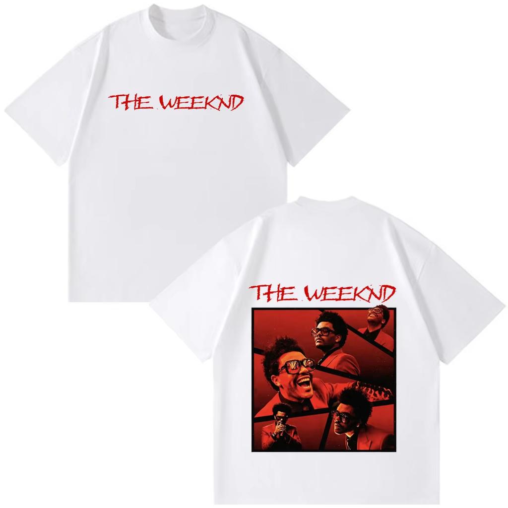 2026 Summer Unisex Fashion Loose Casual Retro Short Sleeve T-shirt Printed with The Weeknd's 2026 World Tour Patterns