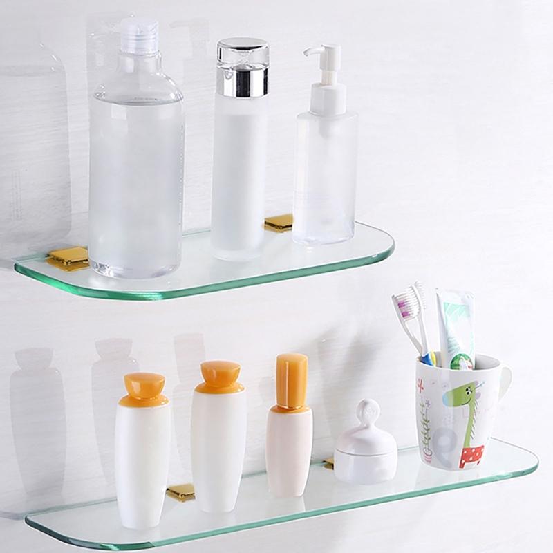 2pcs Adjustable Glass Shelf Clamps Sturdy Copper Holders For Wine Cabinet Shelves Secure Antislip Design
