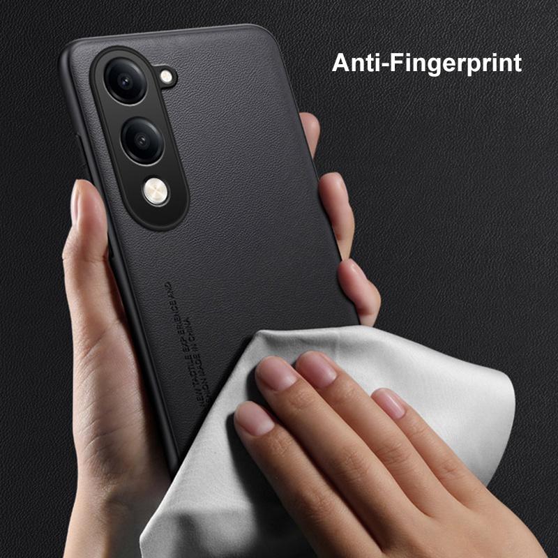 Luxury PU Leather Case For Vivo Y04 4G Back Cover Matte Silicone Shockproof Full Protection Phone Case For Vivo Y29S 5G Coque