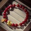 2026 Of Horse Bracelet Women High Content Cinnamon Stone Beaded Zodiac Lucky Jewelry Gift