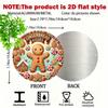 Vintage Gingerbread Man Metal Tin Sign 2D Wall Art Round Plaque for Kitchen Home Garden Decor