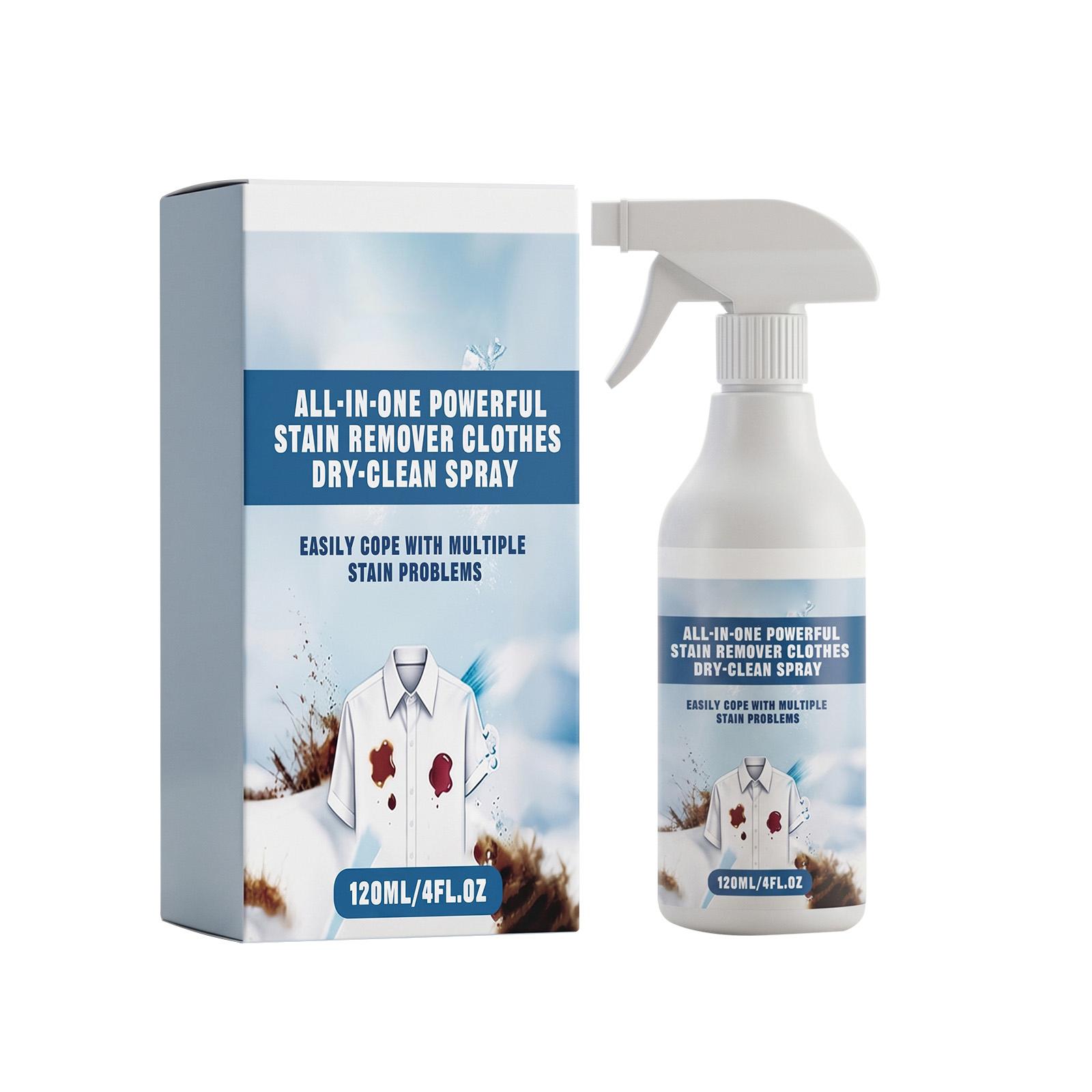 JAKEHOE Powerful Stain Remover Spray for Clothes, 120ml - Effective Fabric Cleaner for Stains One Size синий