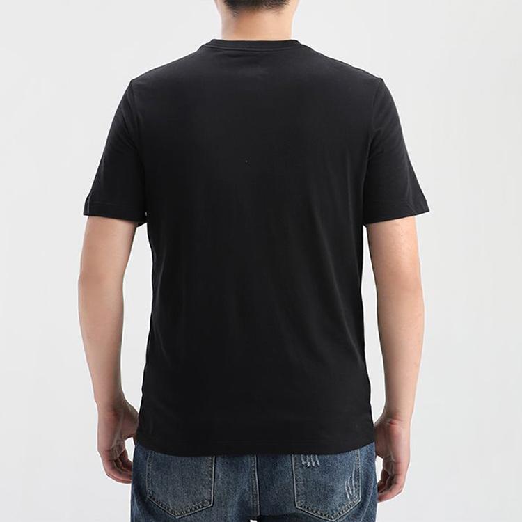 Nike Dri-FIT Crew Solid Round Neck Training Printed Short Sleeve T-Shirt Men Tops Black AR6030-010