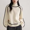 Maglione Dolcevita Autunno Inverno Donna Lavorato a Maglia Patchwork Morbido Caldo Spesso Casual Top