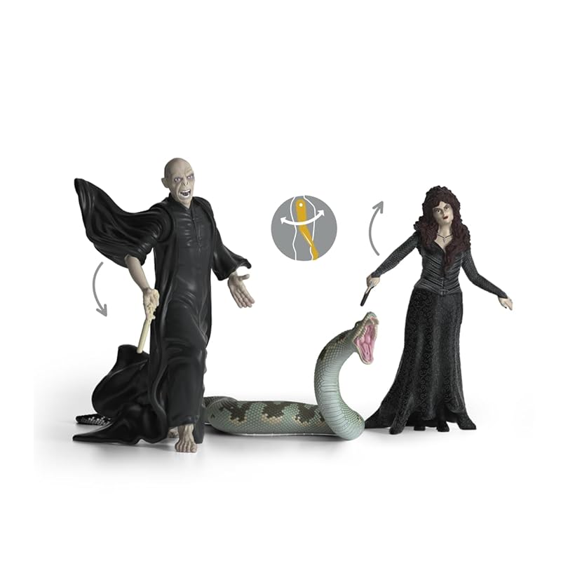 schleich harry potter series Lord Voldemort, Nagini and Bellatrix Lestrange 42684