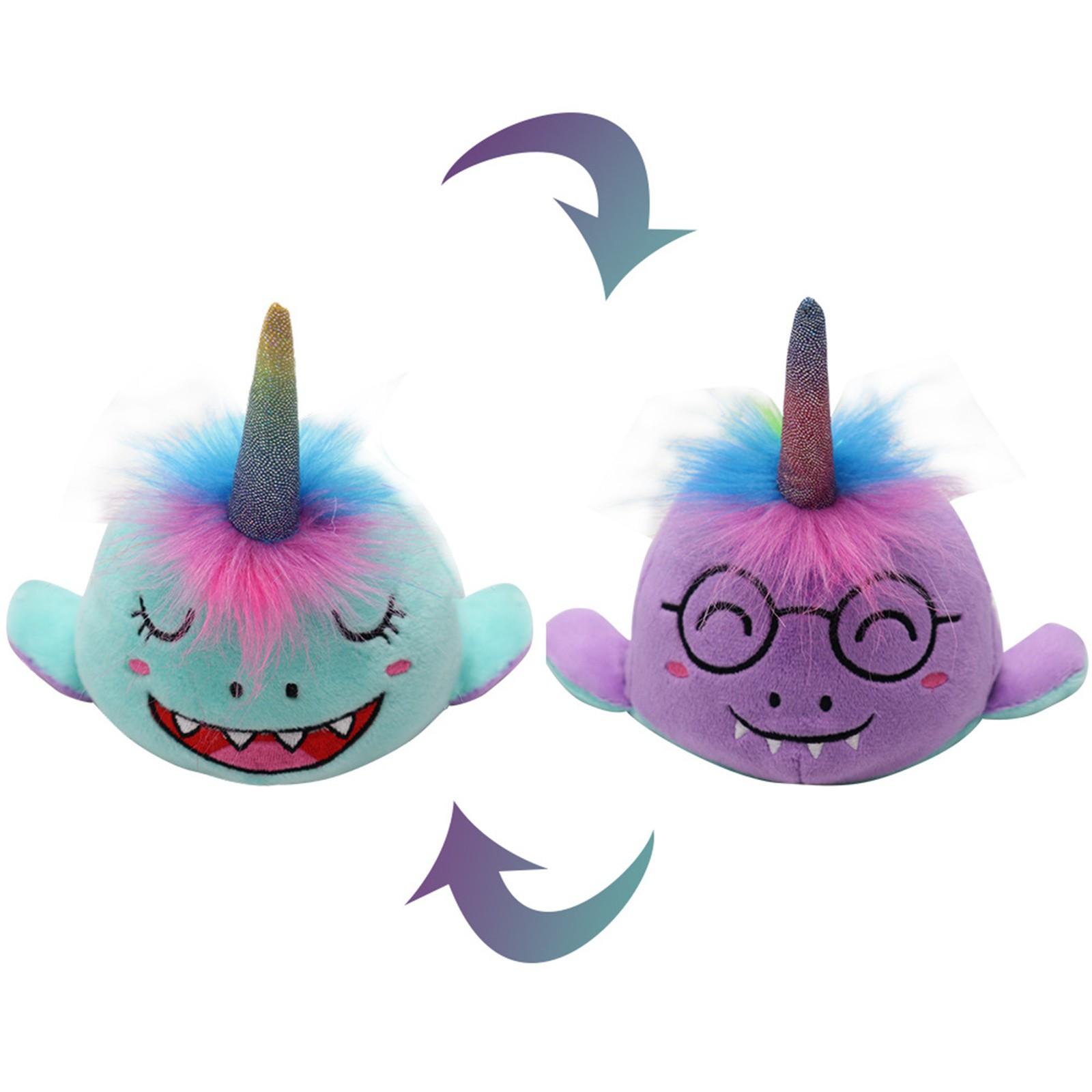 

Лялька Flip Doll Narwhal Плюшева іграшка Flip Face Cloth Doll Двосторонні плюшеві ляльки