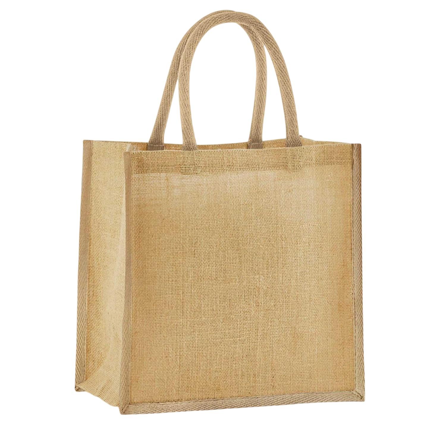 Westford Mill Gestijfselde Jute Mini Cadeauzakje One Size natuurlijk