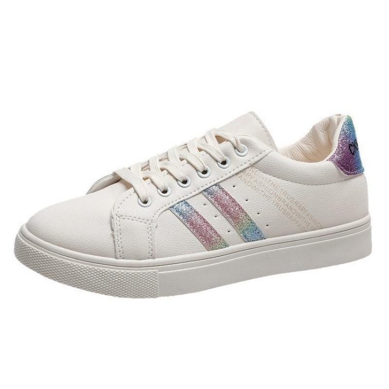 

Летне-осенние женские кроссовки с круглым носком на шнуровке, модная и повседневная белая обувь 40 фиолетовый