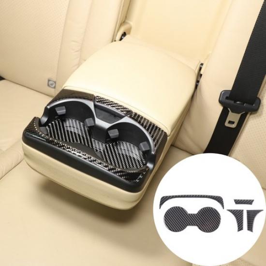 

Carbon Fiber Rear Cup Holder Panel Sticker For Land Rover Freeland2 LR2 07-12