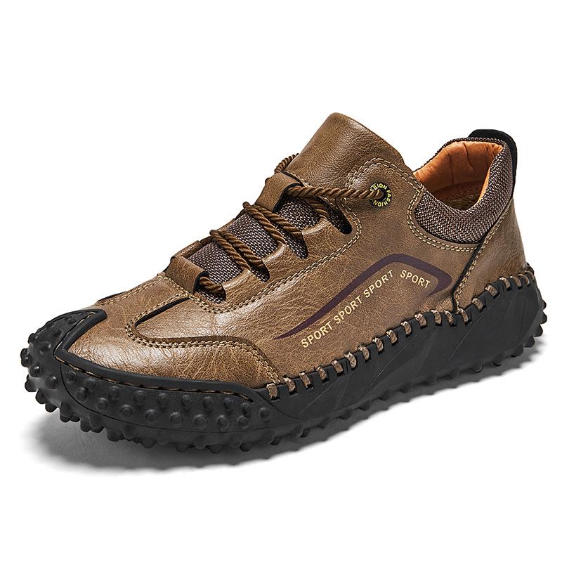 Cross-Border Plus Size Men s Hand-Stitched Ultra-Fiber Leather Driving Shoes 43