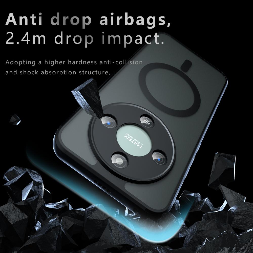 Für Honor X70 5G Hülle Kompatibel mit MagSafe TPU+PC Matte Skin Touch Handyhülle