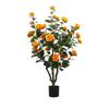 3 28 Feet Camellia Artificial Plants Planter Realistic Faux Floral Plant Blooming