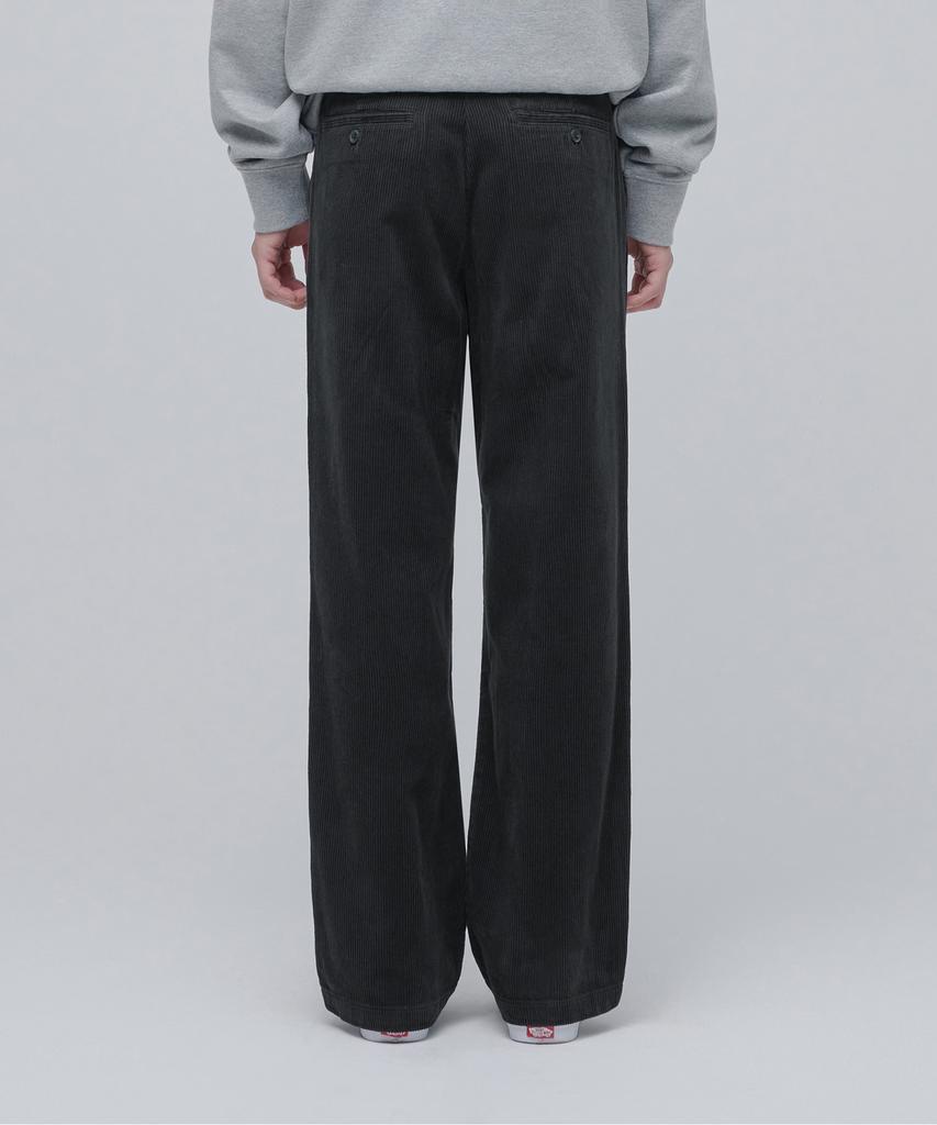 MUSINSA STANDARD Wide Corduroy Pants [Dark Gray]