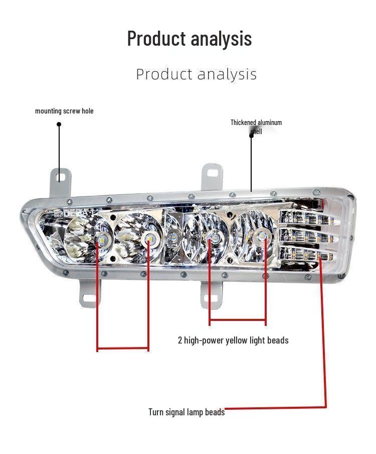 Super Bright LED Fog Light with Sequential Turn Signal for Jiefang J6P 500/420/550