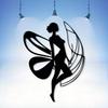 Vintage Metal Wall Art Angel Silhouette Powder Coated Iron Home Decor Gift