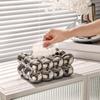 Ceramic Tissue Storage Case Napkin Holder Paper Table Towel Facial for Desktop