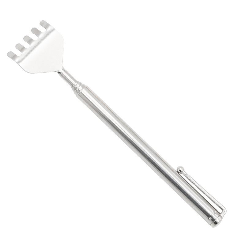 

Adjustable Extendable Telescopic Back Scraper Portable Massage Tool Comfort Scratch Massage Pen clip itching scratch серебряный