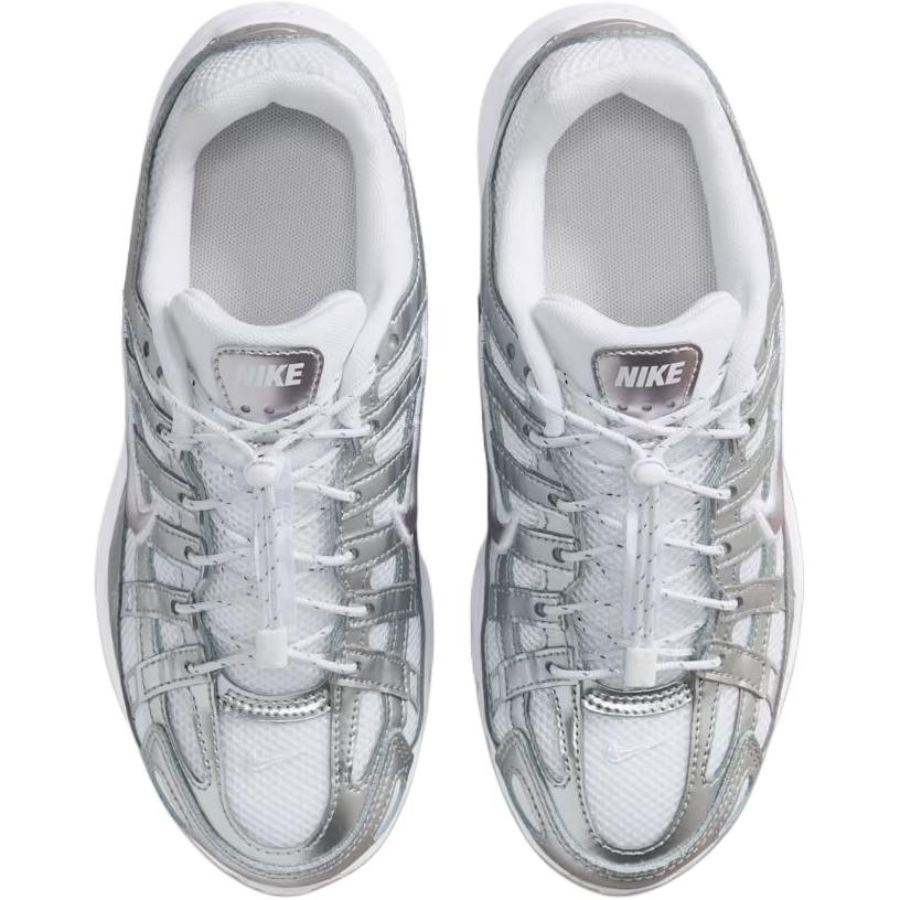 Nike P-6000 GS White Metallic Silver Vast Grey Kids Sneakers IR5228-100