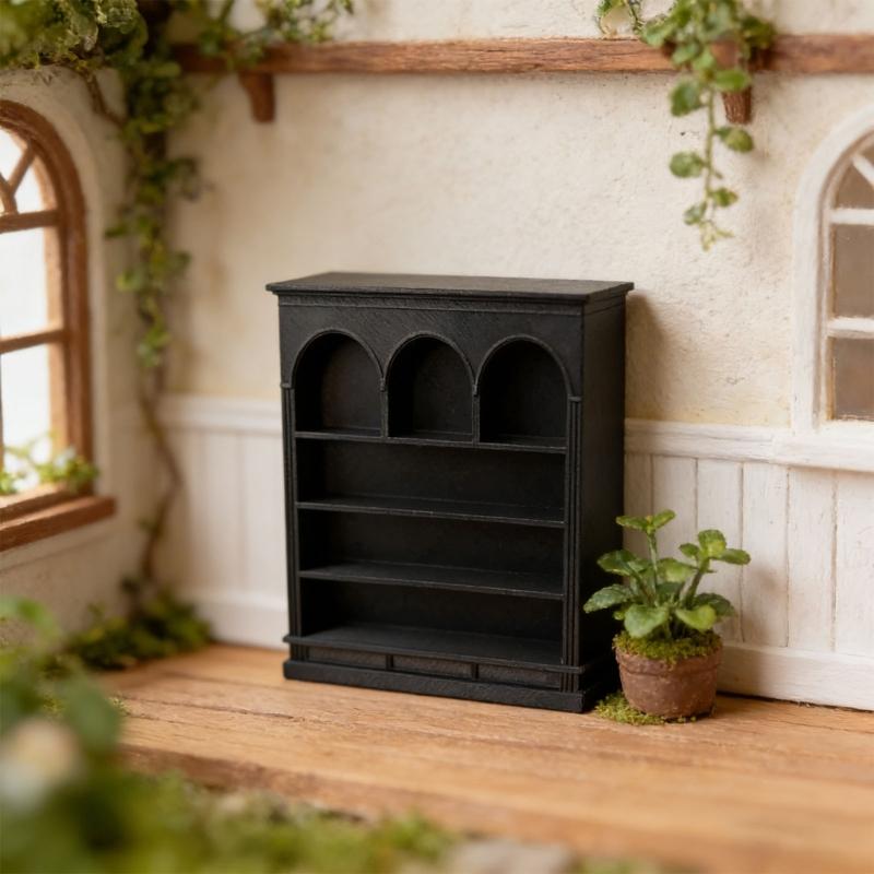Multiuse Modern Display Shelf Model Figurine Miniature Furniture For 1:12 Scale Doll House Living Room Scene Settings