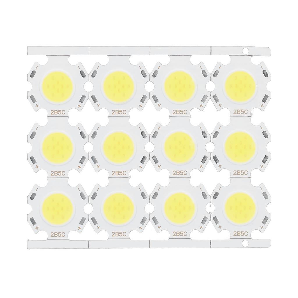 12Pcs LED Chips COB Light Emitter Component 5W 15‑17V for DIY Spotlights Downlight Ceiling Lamp