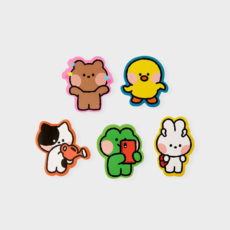 Line Friends Minini School Salini Pouch Набор наклеек — фото 6