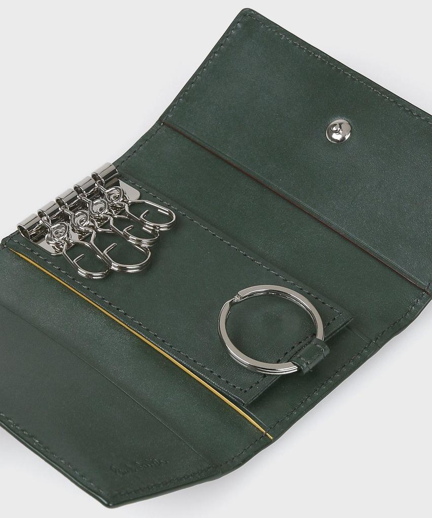 Paul Smith Waxed Leather Key Case, Green