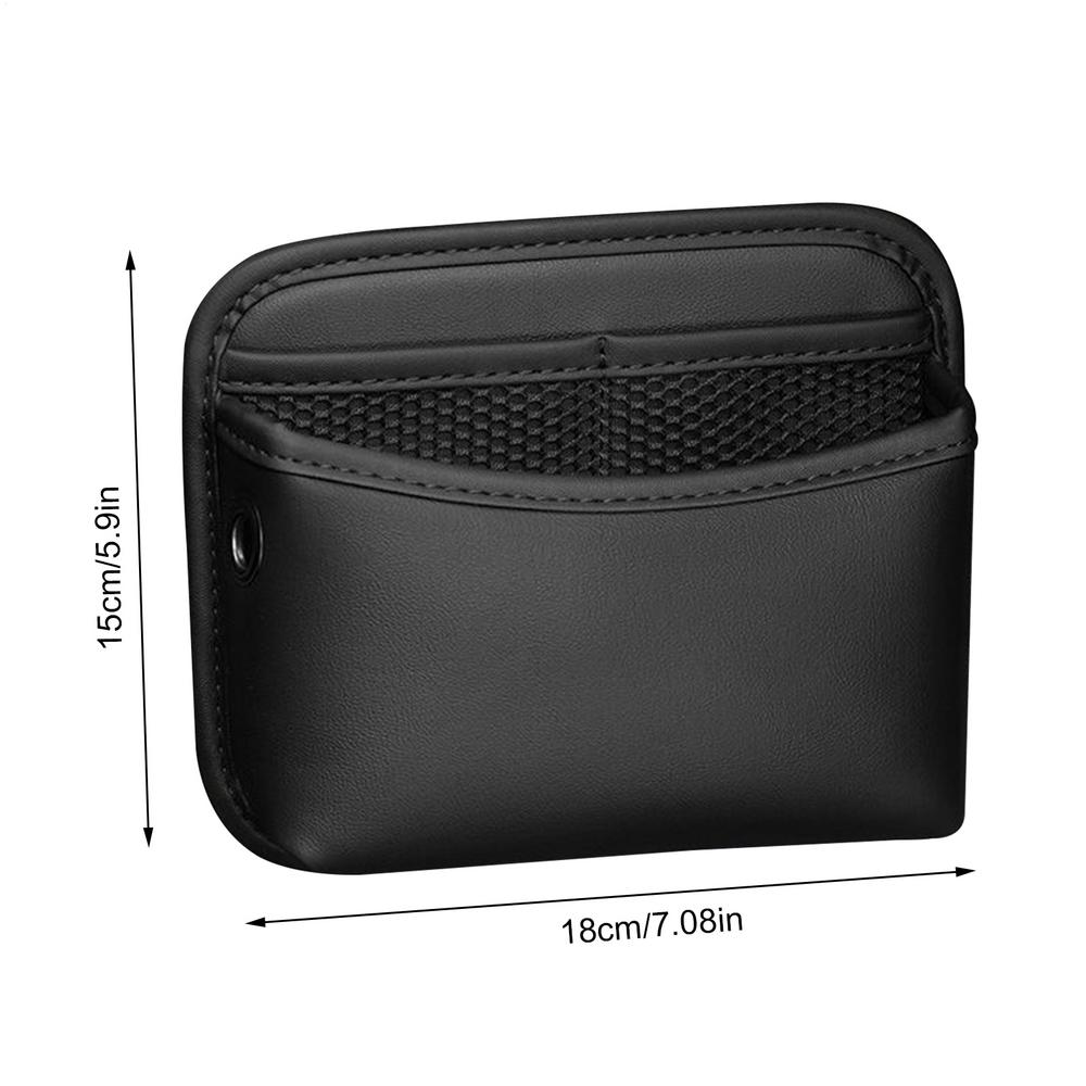 Automotive Consoles Organizers Small PU Leather Auto Organization Car Bag Organizer for Road Trip Travel Camping Long Drive