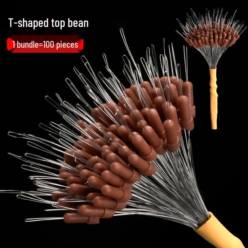 Premium Anti-Tangle Silicone Fishing Beads Set, 100pcs – High-Quality Space Bean Design for Superior Fishing Gear