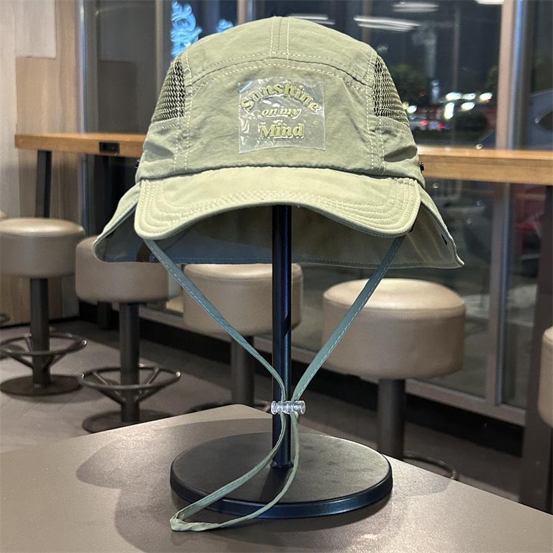 Unisex Outdoor Mesh UV Protection Bucket Hat Breathable Quick Dry Wide Brim Hat for Hiking And Climbing In Summer